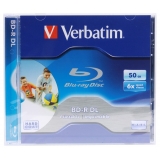 BluRay BD-R Verbatim Dual Layer 50GB 6X printabil JewelCase 43736