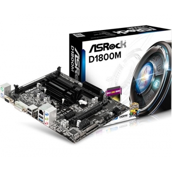 Placa de baza ASRock D1800M Intel Celeron J1800 2.4GHz 2x DDR3 VGA DVI HDMI mATX
