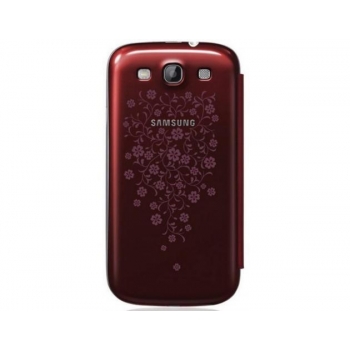 Husa Samsung Flip Cover Galaxy S3 I9300 Flip Cover Red la Fleur EFC-1G6RREGSTD