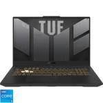 Laptop ASUS Gaming 17.3'' TUF F17 FX707ZC4, FHD 144Hz, Procesor Intel® Core™ i5-12500H (18M Cache, up to 4.50 GHz), 16GB DDR4, 512GB SSD, GeForce RTX 3050 4GB, No OS, Mecha Gray