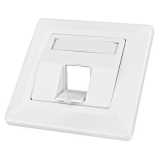 Rama suport priza de date SCHRACK TOOLLESS LINE, 1 modul, inclinat, pin Fast on 80x80mm HSED01UW2S