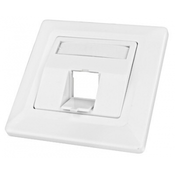 Rama suport priza de date SCHRACK TOOLLESS LINE, 1 modul, inclinat, pin Fast on 80x80mm HSED01UW2S