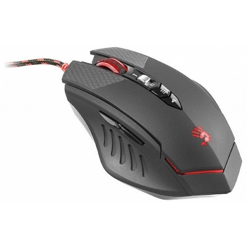Mouse A4Tech Bloody Terminator Gaming Mouse T70, 4000 dpi, Avago A3050 , Optical Sensor, Infrared-micro-switch, 9 butoane programabile, USB,black