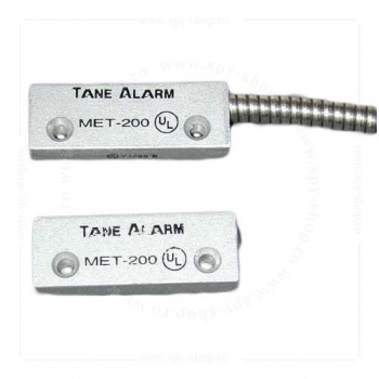 Contact magnetic aparent Tane MET 200 pentru usi metalice, aluminiu, Distanta maxima 3,2 cm, NC