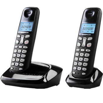 Telefon Dect Grundig D1130 Duo , 2 receptoare, display iluminat, 1 linie caractere, doua linii simboluri, Caller ID, conferinta in 3, memorie reapelare/apelat 5/10 numere, indicator timp convorbire, agenda 50 numere, raza de acoperire pana la 300m in camp