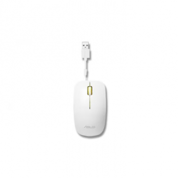 Mouse Asus UT300 Optic 3 butoane 1000dpi cablu retractabil 70cm design ambidextru Matte White 90XB0460-BMU020