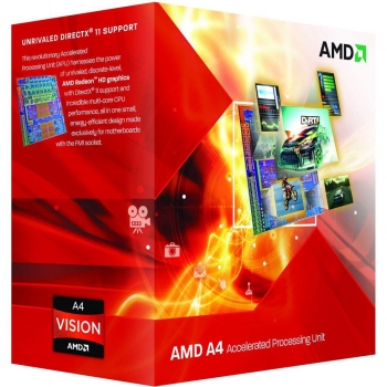 Procesor AMD Vision A4-Series X2 A4-6320 Dual Core 3.8GHz Cache L2 1MB Socket FM2 AD6320OKHLBOX