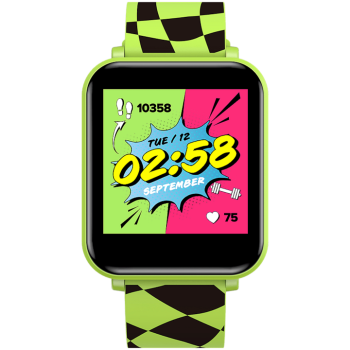 SmartWatch Canyon Joyce KW-43, 1.54inch, Curea Silicon, Green-Black CNE-KW43YB