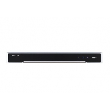 Hikvision NVR DS-7616NI-I2/16P, 16-ch, 1-ch, RCA (2.0 Vp-p, 1kÎ©), 1- ch, RCA (Linear, 1kÎ©), 1-ch, resolution: 1920*1080P/60Hz, 1280* 1024/60Hz, 1280*720/60Hz, 1024*768/60Hz, 4-ch@8MP,16-ch@1080P, 2 SATA interfaces for 2 HDDs, Up to 6TB capacity for ea