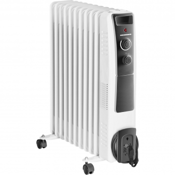 Calorifer electric cu ulei Heinner HOH-Y11WB, 2500 W, 11 elementi, protectie supraincalzire, termostat reglabil, alb