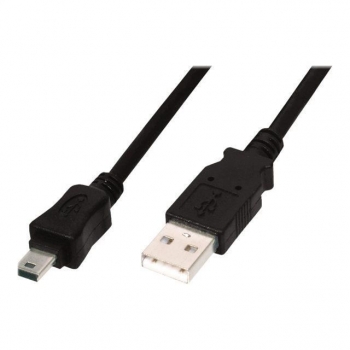 Connection cable USB A /miniUSB B M/M 1 m black basic AK-300130-010-S