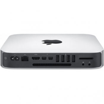 Desktop Apple Mac Mini, Intel Dual-Core i5 (2.6GHz, Turbo Boost up to 3.1GHz, 3MB), video integrat Intel Iris Graphics, RAM 8GB DDR3 1600MHz (1x8GB), HDD 1TB 5400rpm, no ODD, LAN 10/100/1000, WLAN a/c, BT 4.0, IR Porturi: 4xUSB3.0(spate,compatibil cu USB2