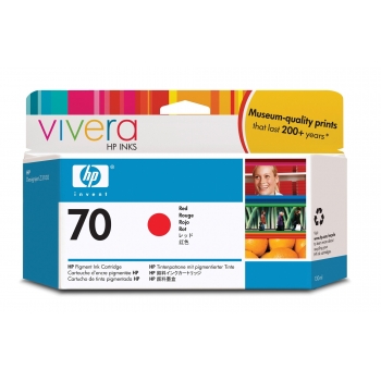 Cartus Cerneala HP Nr. 70 Red Vivera Ink 130 ml for HP Designjet Z2100 24', Designjet Z2100 44' Q6677A, Designjet Z2100 44' Q6677C, Designjet Z3200 24' C9456A