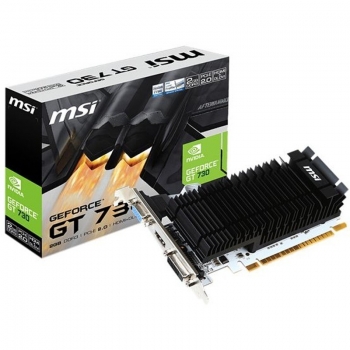 Placa Video MSI nVidia GeForce GT 730 2GB GDDR3 64 bit PCI-E x16 2.0 DVI HDMI DisplayPort N730K-2GD3H/LP