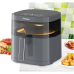 Friteuza cu aer cald Heinner, 1700w, capacitate cos 5.7l, display digital, termostat reglabil 80-200 grade, Gri antracit, HAF-B6GRY17LG  