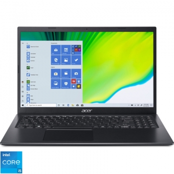 Laptop Acer 15.6'' Aspire 5 A515-56-54CW, FHD, Procesor Intel� Core� i5-1135G7 (8M Cache, up to 4.20 GHz), 16GB DDR4, 512GB SSD, Intel Iris Xe, Linux, Charcoal Black