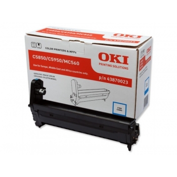 Unitate Cilindru Oki 43870023 Cyan 20000 Pagini for C5850N, C5950N, MC 560N, MC560DN