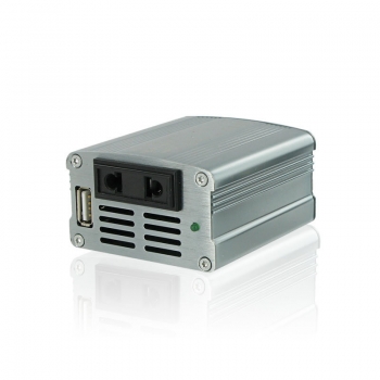 Whitenergy invertor DC/AC de la 12V DC la 230V AC 100W, USB, mini
