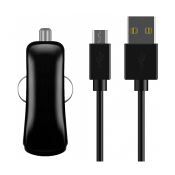 Incarcator Auto cu cablu MicroUSB Goji G24CMC17C, 1 X USB, 2.4A, Negru, Blister