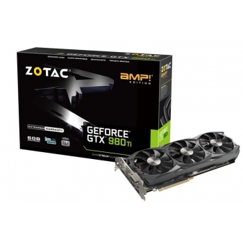 Placa Video Zotac nVidia GeForce GTX 980 Ti AMP 6GB GDDR5 384 bit PCI-E x16 3.0 HDMI DVI DisplayPort ZT-90503-10P