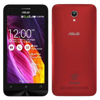 Telefon mobil Asus ZenFone C ZC451CG Red Dual SIM 4.5" 480 x 854 Intel Atom Dual Core 1.2GHz memorie interna 8GB Camera Foto 5MPx Android v4.4 ZC451CG-1C137WW