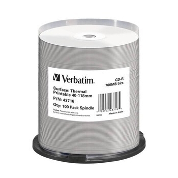 VERBATIM CD-R AZO 52X 700MB THERMAL 100S