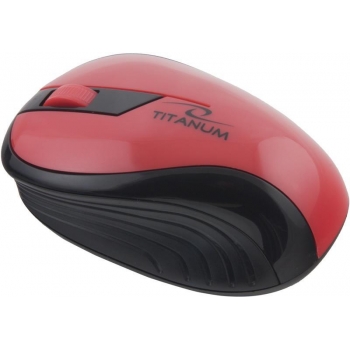 TITANUM Wireless Optical Mouse 3D TM114R RAINBOW | 2.4 GHz | 1000 DPI | Red TM114R - 5901299904756