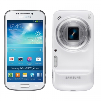 Telefon Mobil Samsung Galaxy S4 zoom C1010 White Camera Foto 16MP, zoom optic 10x LTE 4.3" 540x960 Dual Core ARM Cortex A9 1.5GHz memorie interna 16GB Android v4.2.2 SM-C1010ZWAROM