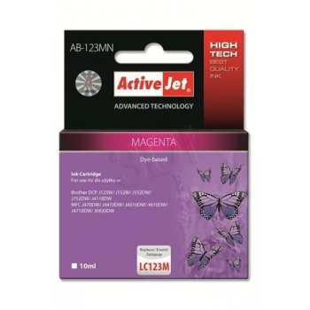 Ink ActiveJet AB-123MN | Magenta | 10 ml | Brother LC123M LC121M