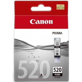 Cartus Cerneala Canon PGI-520BK Black 320 Pagini for MX860, Pixma IP3600, IP4600, IP4700, MP550, MP560, MP620, MP630 BS2932B001AA