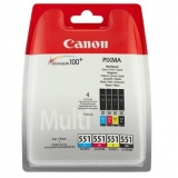 Multipack Canon CLI-551 Cyan/Magenta/Yellow/Black for IP7250, MG5450, MG6350 BS6509B009AA