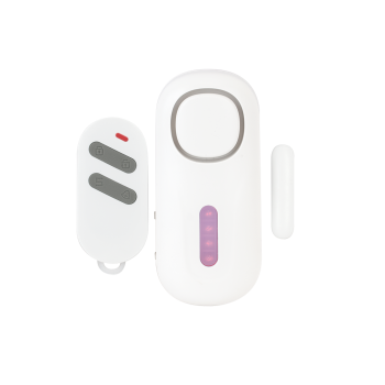 Contact magnetic standalone wireless, cu 4 zone, sirena incorporata si telecomanda pentru usa/ fereastra KR-D2  