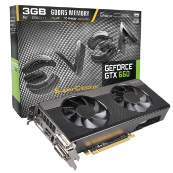 Placa Video EVGA nVidia GeForce GTX 660 SC Signature 2 3GB GDDR5 192bit PCI-E x16 3.0 HDMI 2x DVI DisplayPort 03G-P4-2665-KR