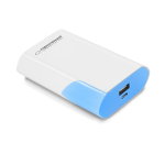 Baterie externa Power Bank Esperanza Boson 6000mah white blue EMP111WB