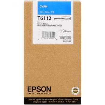 Cartus Cerneala Epson T6112 Cyan 110ml for Stylus Pro 7400, 7450, 9400, 9450 C13T611200