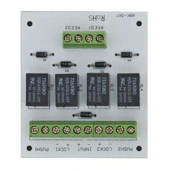 Modul electronic de interconditionare ABK-501 Pentru doua usi cu incuietori tip fail-safe cu monitorizare