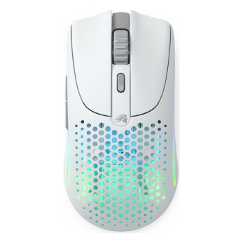 Mouse Gaming Model O 2 Wireless, 26000 DPI, RGB, Ultralight 68g, Hybrid 2.4GHz, Bluetooth, 6 butoane, Alb GLO-MS-OWV2-MW