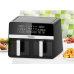 Friteuza dubla cu aer cald Heinner SimCook, 2400W, capacitate 9.5L, termostat reglabil cu afisaj LED, control digital individual, 10 programe prestabilite, temporizator 60 min. cu avertizare sonora, N 