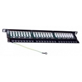 Patch panel cat 6 ecranat, 0,5U, 19", 24 porturi RJ45, Class E nach ISO/IEC11801 (9/2002) und EN50173 (1/2002)