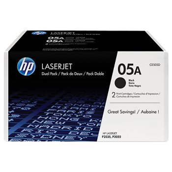 HP 05A Black 2-pack LaserJet Toner Cartridge (2x2300 pag)