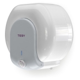 Boiler electric Tesy Compact Line TESY GCA 1515 L52 RC, putere 1500 W, capacitate 15 L, presiune 0.9 Mpa, izolatie 19 mm, instalare deasupra chiuvetei, control mecanic, clasa energetica C, protectie sticla ceramica, timp incalzire 35 min, termostat regla