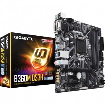 Placa de baza Gigabyte Socket 1151 Intel B360 4x DDR4 VGA DVI HDMI B360M DS3H