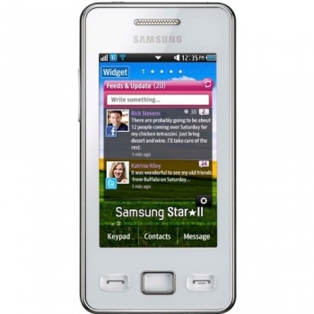 Telefon Mobil Samsung Star 2 S5260 Ceramic White 3" 240 x 400 TFT WiFi SAMS5260CW