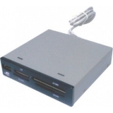 CARD READER 8 IN 1 (CF I/II, MICRODRIVE, SM, MMC, SD, MAGIC GATE MEMORY STICK, MS) extern USB 2.0, BLACK, retail (20 buc/cutie, 6.6 Kg)