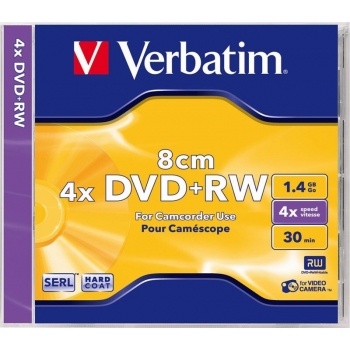 DVD+RW Verbatim 4X 1,4GB 8CM MINI JC 43565