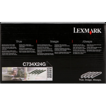 Set Cilindri Color Imprimanta Laser Lexmark C734X24G CMYK capacitate 20k for C734DN, C734DTN, C734DW, C734N, X734DE, C736DN, C736DTN, C736N, X736DE, X738DE, X738DTE