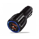 Incarcator auto Wozinsky, Quick charge 3.10, 2 x USB, 3.1 A, Negru, WCC-02