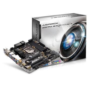 Placa de baza ASRock Z87M Extreme4 Socket 1150 Chipset Intel Z87 4x DIMM DDR3 2x PCI-E x16 3.0 1x PCI-E x16 2.0 1x PCI-E x1 HDMI DVI VGA 4x USB 3.0 MicroATX
