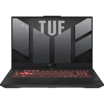 Laptop ASUS Gaming 17.3'' TUF A17 FA707NUG, FHD 144Hz, Procesor AMD Ryzen 7 7445HS (16M Cache, up to 4.7 GHz), 16GB DDR5, 512GB SSD, GeForce RTX 4050 6GB, No OS, Mecha Gray FA707NUG-HX177