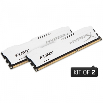 Memorie RAM Kingston HyperX Fury White KIT 2x8GB DDR3 1600MHz CL10 HX316C10FWK2/16